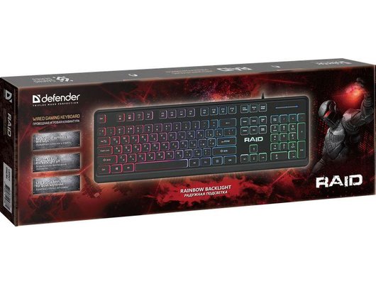 Клавиатура проводная игровая Defender Raid GK-778DL